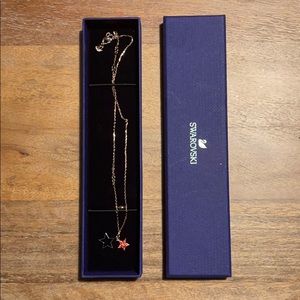 Swarovski Rose Gold Red Crystal Star Necklace